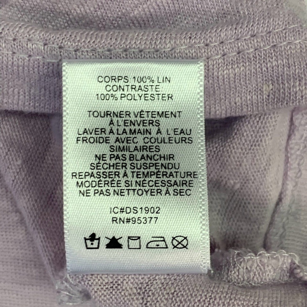 Sanctuary Lavender Heathered V-Neck Short Sleeve Top Purple Tee Size XL - Picture 11 of 14